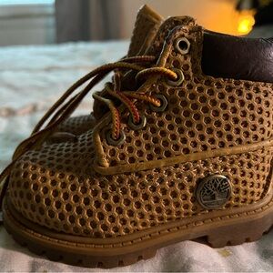 Timberland Kids Tan Mesh Boots